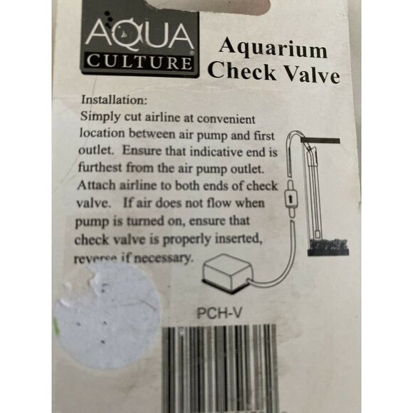 Aquaculture Aquarium Check Valve Black PCH-V New Sealed fish tank - Picture 5 of 6